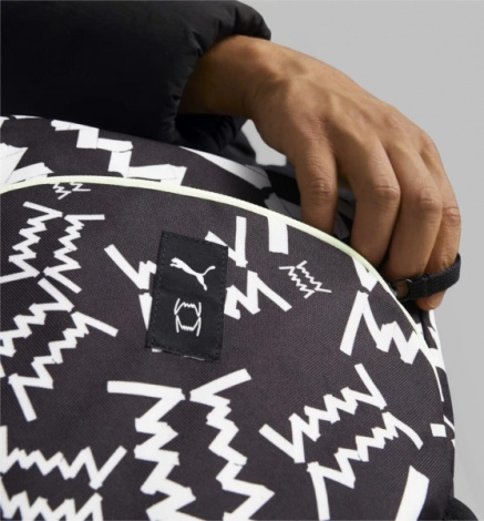 Рюкзак Puma BASKETBALL BACKPACK 27L чорно-біло-салатовий 079205-01