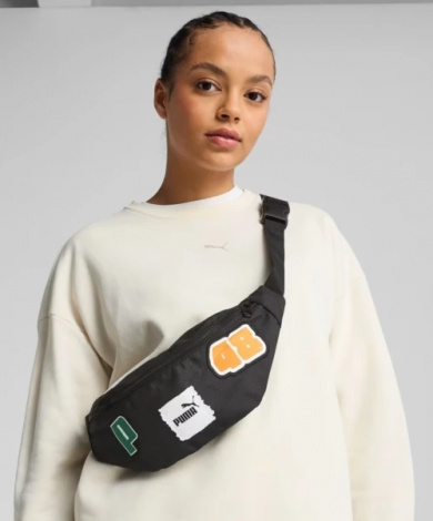 Сумка на пояс Puma PHASE PATCH WAIST BAG 2,2L чорна 091162-01