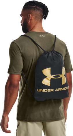 Сумка-мішок Under Armour OZSEE SACKPACK чорно-золота 1240539-010