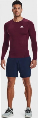 Лонгслів компресійний Under Armour HEATGEAR LONG SLEEVE бордовий 1361524-609