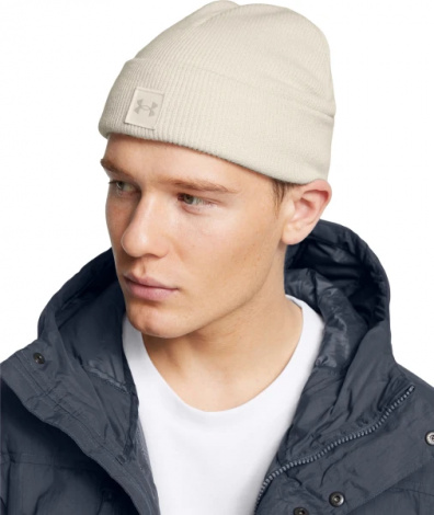 Шапка Under Armour HALFTIME SHALLOW CUFF бежева 1379990-110