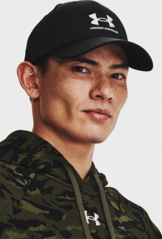 Кепка Under Armour MENS SPORTSTYLE LOCKUP ADJ черная 1381645-001