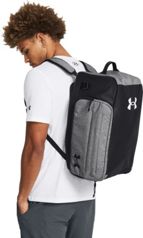 Сумка-рюкзак Under Armour CONTAIN DUO SMALL BACKPACK DUFFLE сіро-чорна 1381920-025