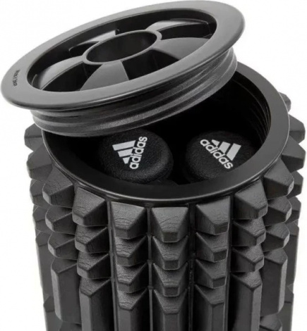 Ролик для фітнесу Adidas FOAM AB ROLLER 44 x 12,8 x 12,8 см чорний ADAC-11405
