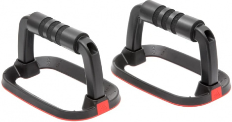 Упори для віджимань Adidas PERFORMANCE PUSH UP BARS чорно-червоні ADAC-12232