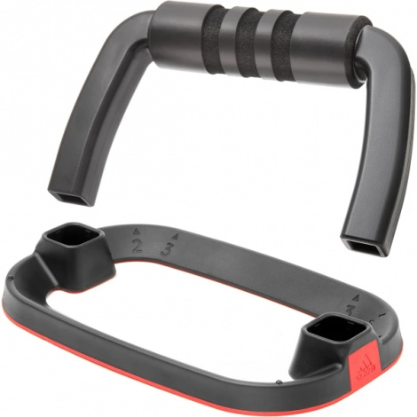 Упори для віджимань Adidas PERFORMANCE PUSH UP BARS чорно-червоні ADAC-12232