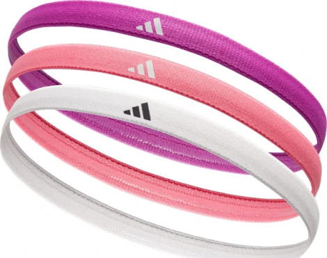 Пов'язки на голову Adidas HAIRBANDS 3PK рожева, фіолетова, біла (3 штуки) ADAC-16198