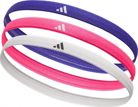 Пов'язки на голову Adidas HAIRBANDS 3PK рожева, синя, біла (3 штуки) ADAC-16199