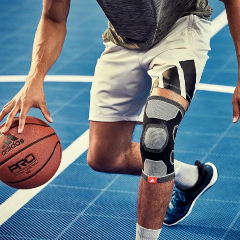 Фіксатор коліна Adidas KNEE SUPPORT чорно-сірий L ADSU-12523BK-NL