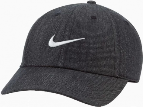Бейсболка Nike U NSW H86 SWOOSH DENIM CAP черная DJ6220-010