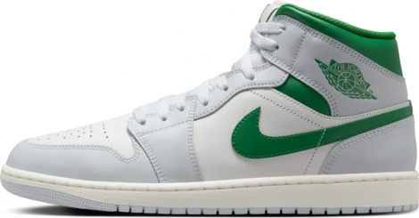Кросівки Nike AIR JORDAN 1 MID світло-сіро-біло-зелені DQ8426-142