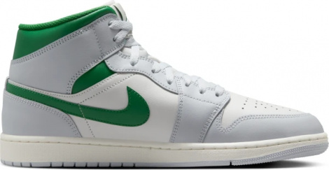 Кросівки Nike AIR JORDAN 1 MID світло-сіро-біло-зелені DQ8426-142