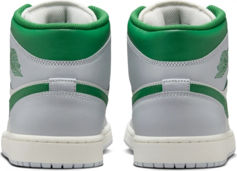 Кросівки Nike AIR JORDAN 1 MID світло-сіро-біло-зелені DQ8426-142