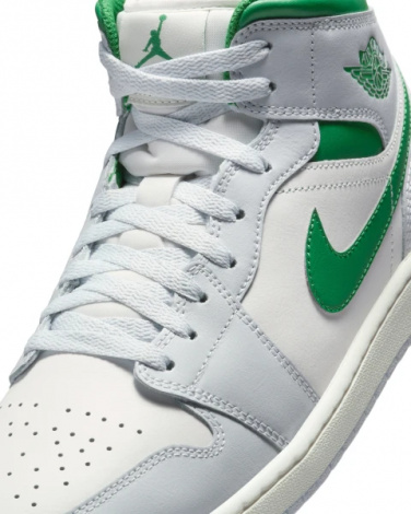 Кросівки Nike AIR JORDAN 1 MID світло-сіро-біло-зелені DQ8426-142