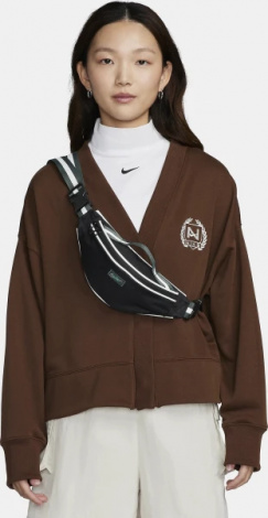 Сумка на пояс Nike HERITAGE RETRO темно-зелена DR6266-013