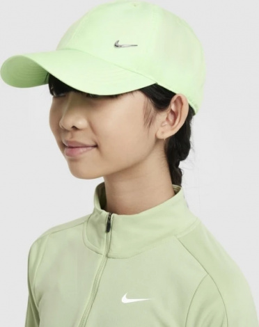 Бейсболка подростковая Nike K NK DF CLUB CAP US CB MTSWSH светло-зеленая FB5064-376