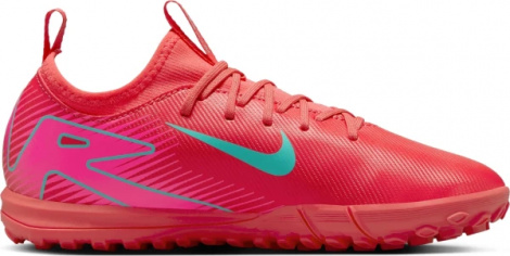 Сороконіжки (шиповки) дитячі Nike JR MERCURIAL ZOOM VAPOR 16 ACADEMY TF червоно-рожево-бірюзові FQ8284-800