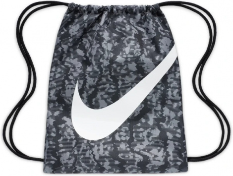Сумка-мішок підліткова Nike DRAWSTRING - CAT AOP FA24 сіро-чорна FZ2544-060