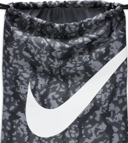 Сумка-мішок підліткова Nike DRAWSTRING - CAT AOP FA24 сіро-чорна FZ2544-060