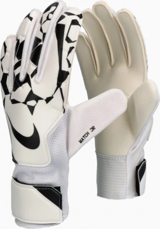 Воротарські рукавиці підліткові Nike GK MATCH JR - HO24 біло-молочно-чорні HQ0258-100
