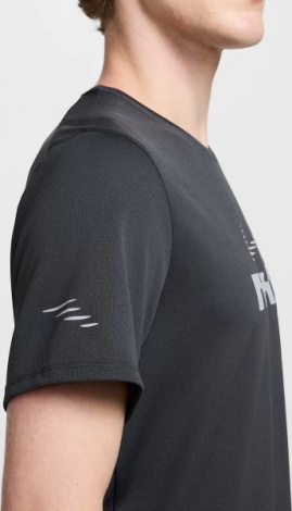 Футболка для бега Nike MILER FLASH DRI-FIT UV RUNNING темно-серая IB4127-070