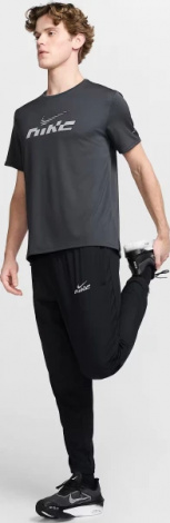 Футболка для бега Nike MILER FLASH DRI-FIT UV RUNNING темно-серая IB4127-070