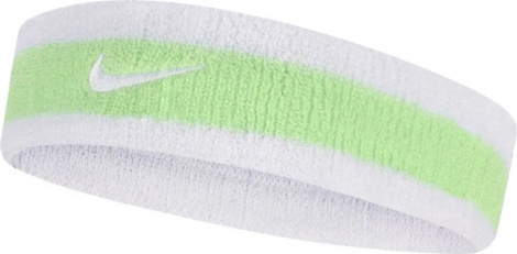 Повязка на голову Nike SWOOSH HEADBAND бело-салатовая N.000.1544.117.OS