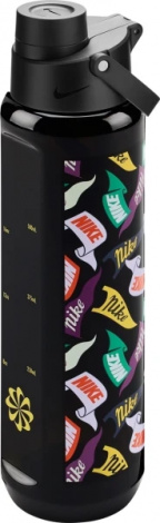 Бутылка для воды Nike TR RENEW RECHARGE CHUG BOTTLE 24 OZ 709 мл черная N.100.7637.047.24