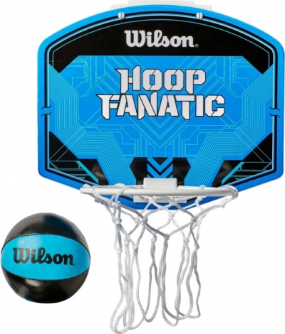 Набор баскетбольный детский Wilson HOOP FANATIC MINI сине-черный WTBA00436