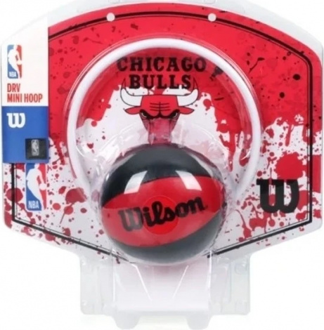 Набор баскетбольный детский Wilson NBA TEAM MINI HOOP CHICAGO BULLS красно-черный WTBA1302CHI