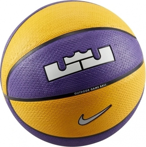 Баскетбольный мяч Nike PLAYGROUND 2.0 8P L JAMES DEFLATED фиолетово-желтый