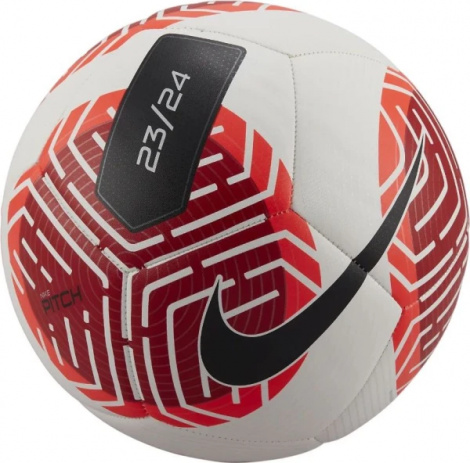 Футбольний м'яч Nike PITCH-FA23 біло-червоний FB2978-101