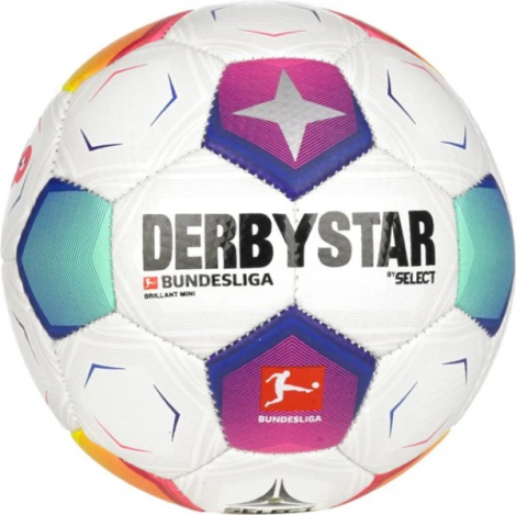 Футбольный мяч Select DERBYSTAR Bundesliga Brillant Mini v23 бело-сине-фиолетовый