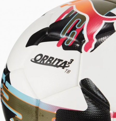 Футбольный мяч Puma ORBITA 3 TB (FIFA QUALITY) бело-черно-оливковый