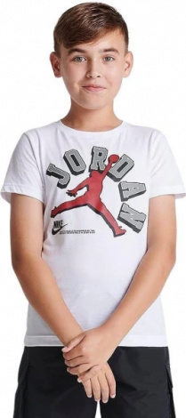 Футболка детская Nike JORDAN VARISTY JUMPMAN S/S TEE белая 85C612-001