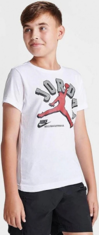 Футболка детская Nike JORDAN VARISTY JUMPMAN S/S TEE белая 85C612-001