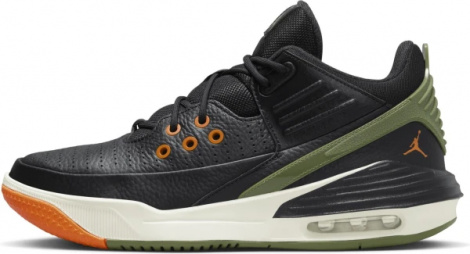 Кросівки Nike JORDAN MAX AURA 5 чорно-зелено-жовтогарячі DZ4353-003