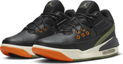 Кросівки Nike JORDAN MAX AURA 5 чорно-зелено-жовтогарячі DZ4353-003