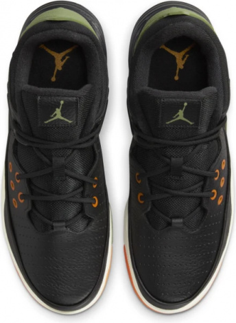 Кросівки Nike JORDAN MAX AURA 5 чорно-зелено-жовтогарячі DZ4353-003