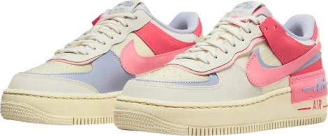 Кросівки жіночі Nike W AIR FORCE 1 SHADOW бежево-рожево-фіолетові DV7449-101