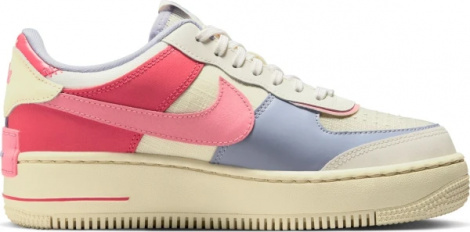 Кросівки жіночі Nike W AIR FORCE 1 SHADOW бежево-рожево-фіолетові DV7449-101