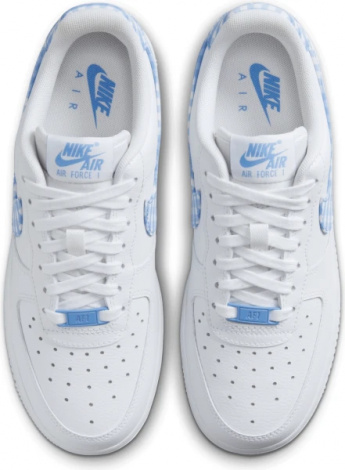 Кросівки жіночі Nike WMNS AIR FORCE 1 07 ESS TREND біло-блакитні DZ2784-100