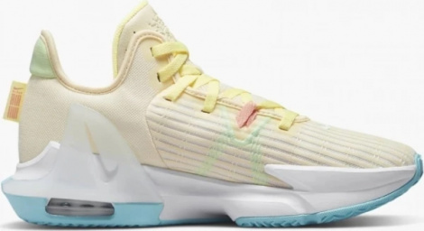 Кроссовки баскетбольные Nike LEBRON WITNESS VI голубо-розово-желтые CZ4052-103