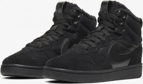 Кроссовки детские Nike COURT BOROUGH MID 2 BOOT BG черные CQ4023-001