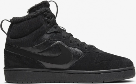 Кроссовки детские Nike COURT BOROUGH MID 2 BOOT BG черные CQ4023-001