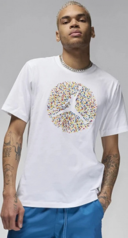 Футболка Nike M J FLT ESS POOL SS CREW белая FN6006-100