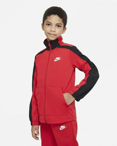 Спортивный костюм подростковый Nike NSW HBR POLY TRACKSUIT красно-черный DD0324-657
