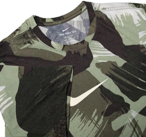 Футболка Nike M NK DF TEE CAMO AOP хаки DR7571-386