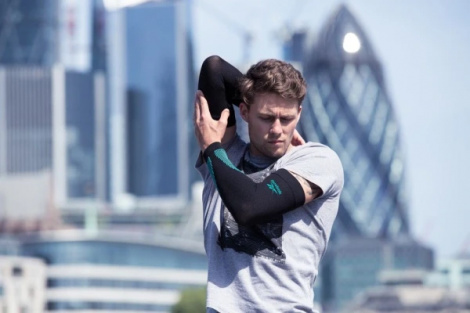 Рукави компресійні Reebok KNITTED COMPRESSION ARM SLEEVE 2 шт. чорно-бірюзові M RRSL-15034