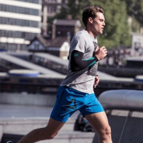 Рукави компресійні Reebok KNITTED COMPRESSION ARM SLEEVE 2 шт. чорно-бірюзові M RRSL-15034